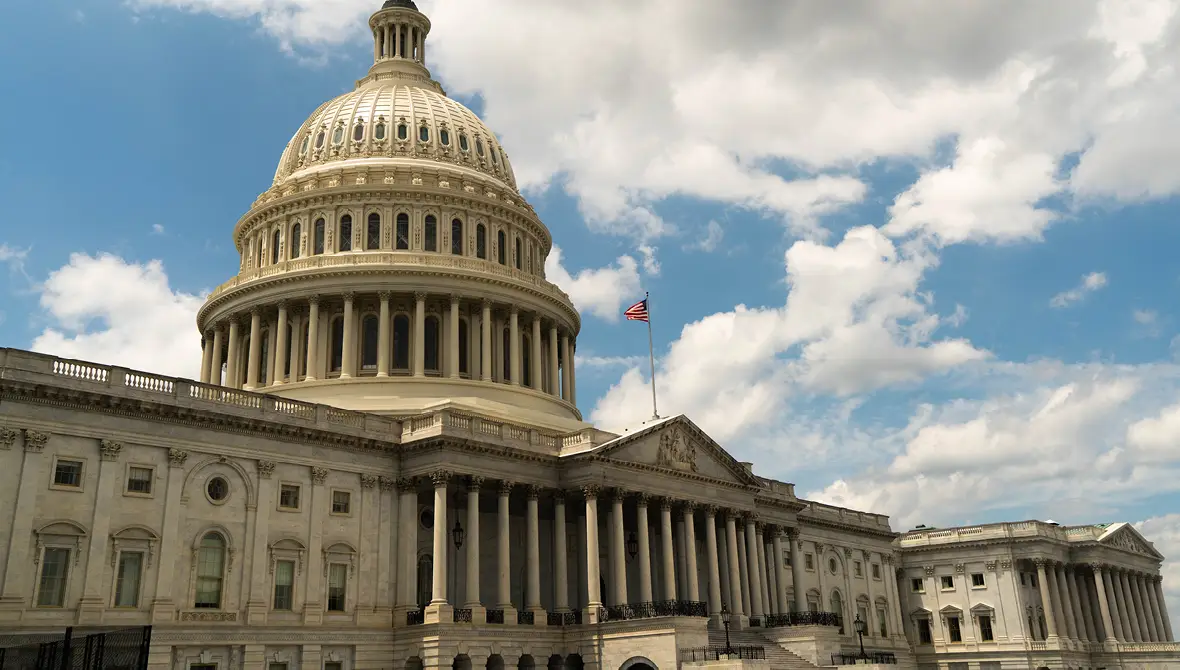 Photo of the exterior of the U.S. Congress building in Washington, D.C.