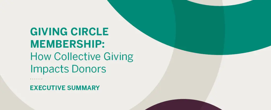 Giving Circle Membership - How Collective Giving Impacts Donors