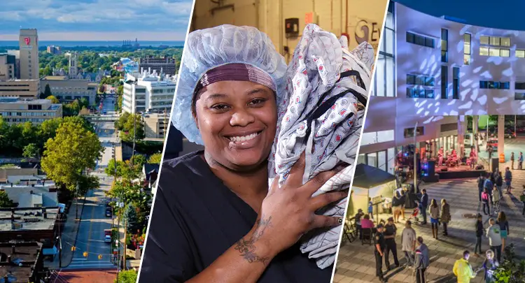 Collage of photos of the City of Cleveland