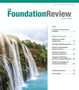Front cover of The Foundation Review, vol. 12, issue 2