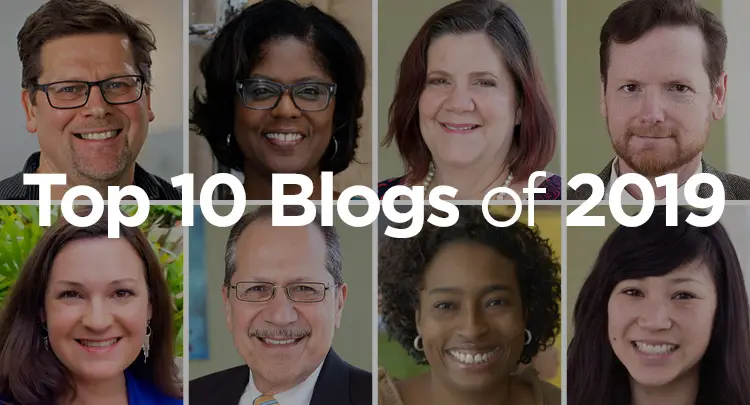 Photos of authors who contributed to the Johnson Center's top 10 blogs of 2019