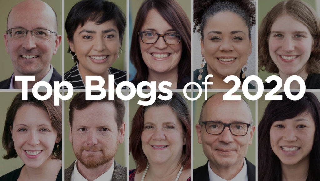 Photos of some of the authors who contributed to the Johnson Center blog in 2020, including (top row, L to R) Jeff Williams, Adriana Paz, Mandy Sharp Eizinger, Melissa Sines, Kallie Bauer, (bottom row, L to R) Tory Martin, Michael Moody, Tamela Spicer, Michael Layton, and Melyssa Tsai O'Brien.