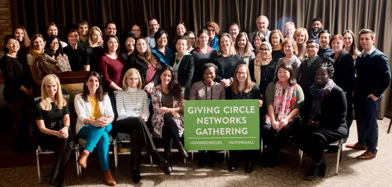 Photo: Fifty giving circle network leaders meet at the Johnson Center in 2017