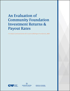 Report Cover: An Evaluation of Community Foundation Investment Returns & Payout Rates