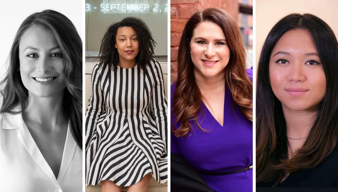 Photo of (L to R) Sara Ojjeh, Victoria Rogers, Joya Sonnenfeldt, and Andine Sutarjadi — four next gen donors in 2020