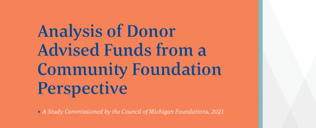 Analysis of Donor Advised Funds from a Community Foundation Perspective