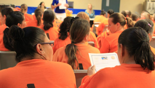 Perryville State Prison inmates in Goodyear, Arizona (representing incarcerated students). Photo credit: Rebekah Zemansky