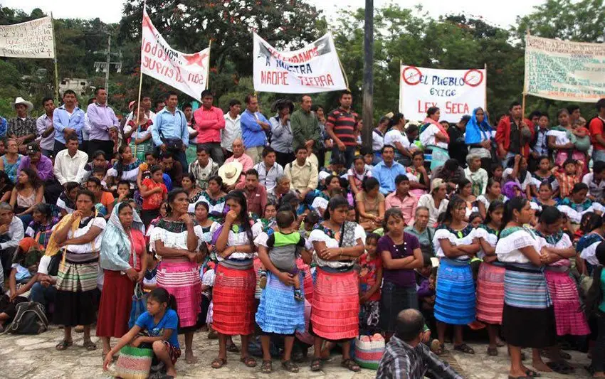 Indigenous women at a protest march against the Maya Train (Chiapas, November 2018)