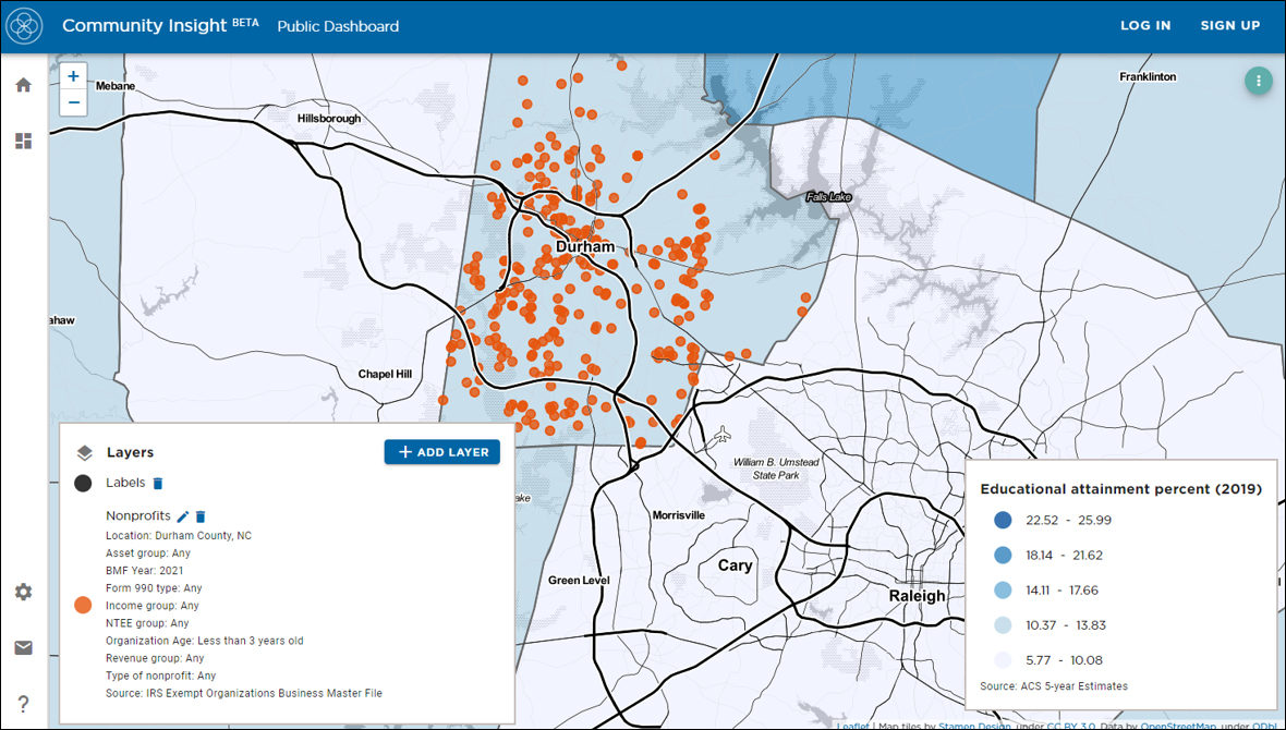 Using Map Layers in Community Insight