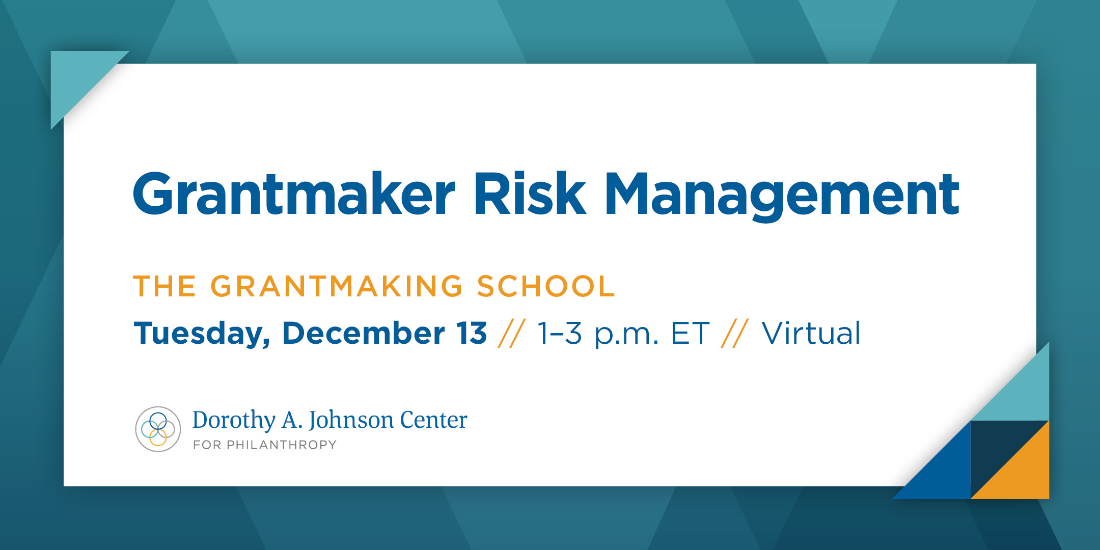 Grantmaker Risk Management