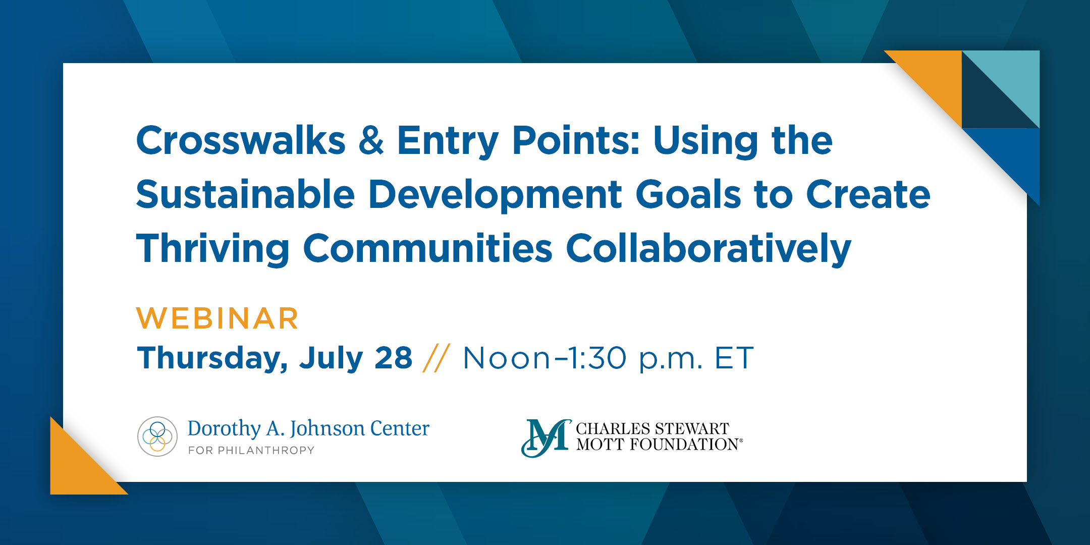 Using the SDGs to Create Thriving Communities Collaboratively // Webinar