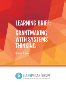 Front cover: Grantmaking with Systems Thinking