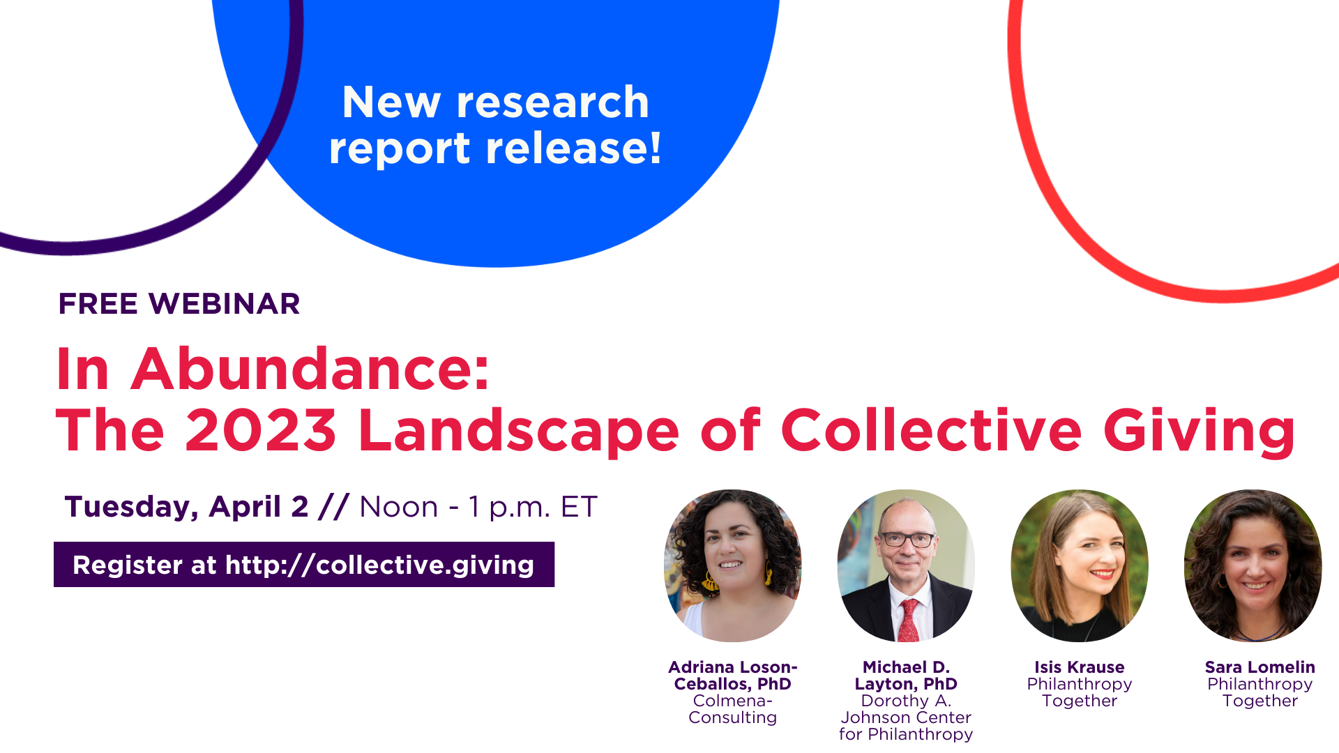 In Abundance: The 2023 Landscape of Collective Giving - Tuesday, April 2, 2024 @ Noon EDT