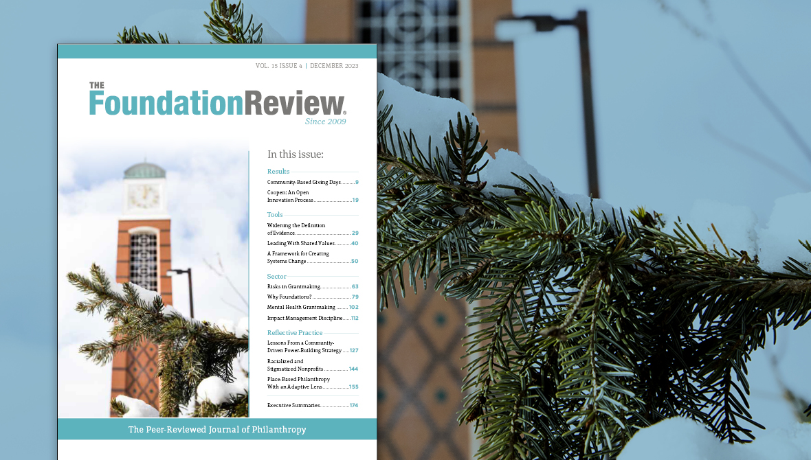Inside The Foundation Review, Volume 15, Issue 4