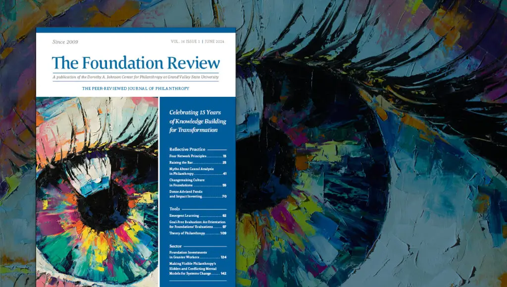 Front cover of The Foundation Review, Volume 16, Issue 1