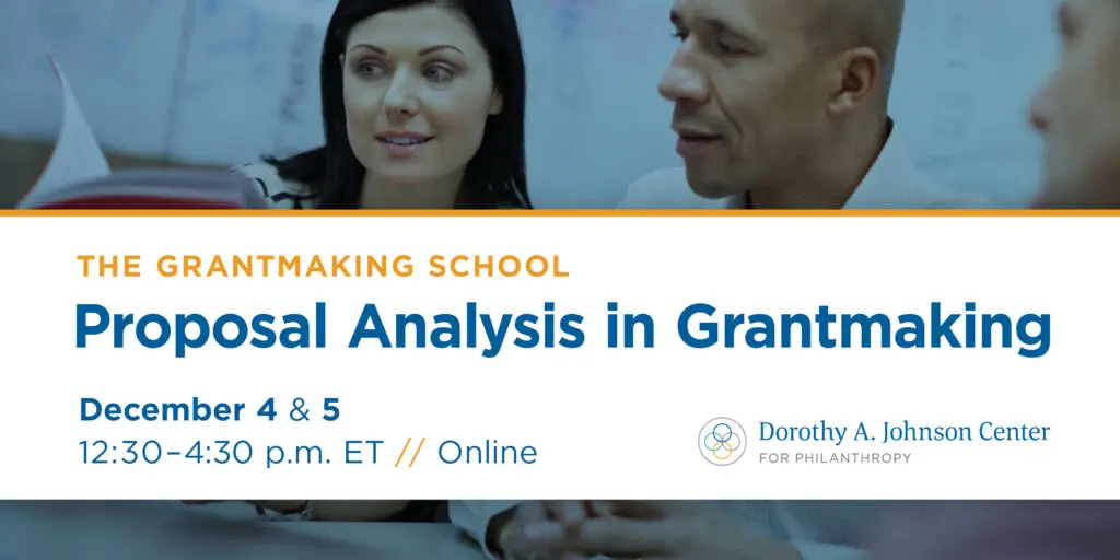 Proposal Analysis in Grantmaking - December 4 & 5, 2024