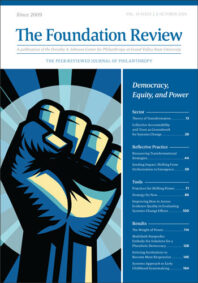 Front cover of The Foundation Review, Volume 16, Issue 2