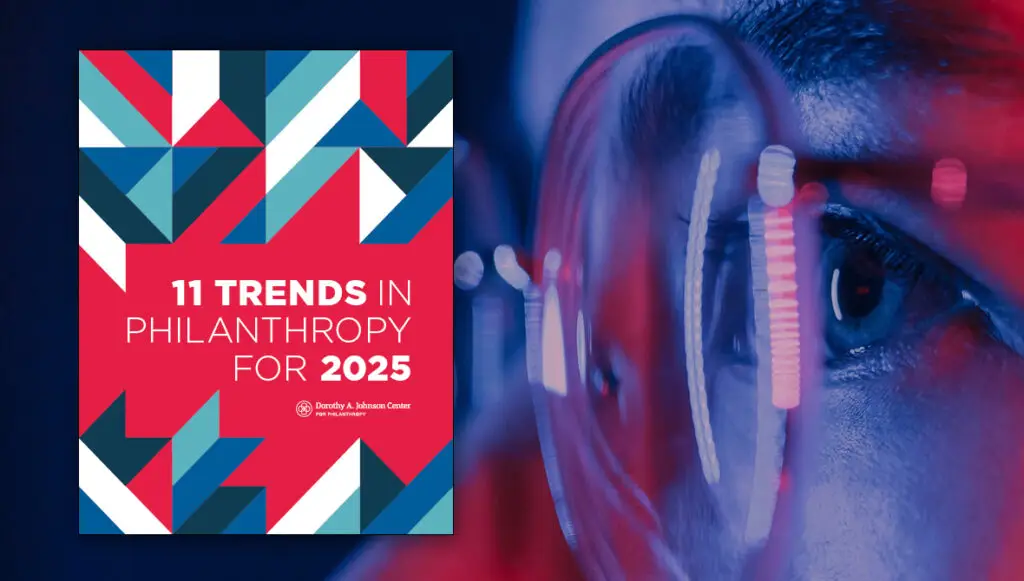 Front cover of the "11 Trends in Philanthropy for 2025" report