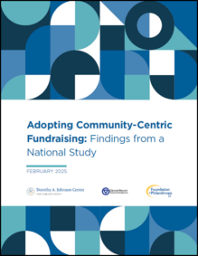 Cover of the report "Adopting Community-Centric Fundraising: Findings from a National Study"