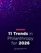 11 Trends in Philanthropy for 2026 report cover