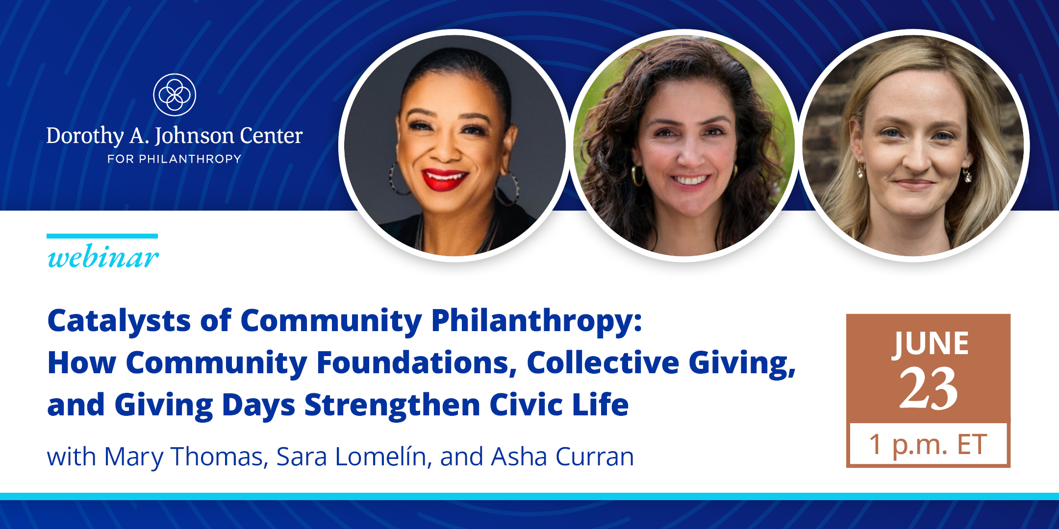 Catalysts of Community Philanthropy: How Community Foundations, Collective Giving, and Giving Days Strengthen Civic Life (June 23, 2026)