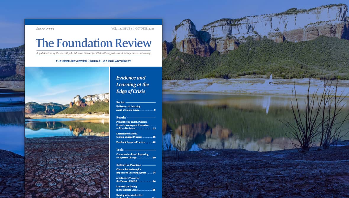 Front cover of The Foundation Review, Volume 18, Issue 3